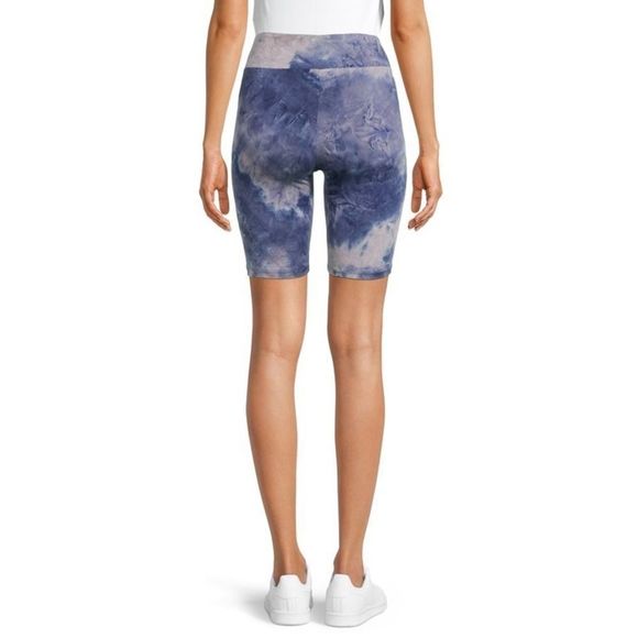LAST PAIR! NEW super soft fitted blue tie dye biker shorts - Picture 3 of 5